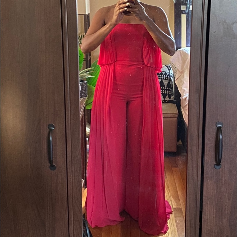 Halston Heritage pleated jumpsuit. Tried on for reference. Brand new with tags.